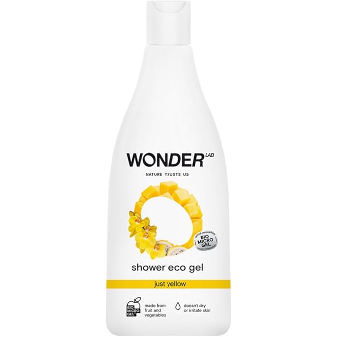 Eco Moisturizing Shower Gel 550ml - Natural, pH-Balanced Body Wash with Coconut Oil â€“ Hypoallergenic, Non-Drying Gentle Formula for All Skin Types (Tropical)